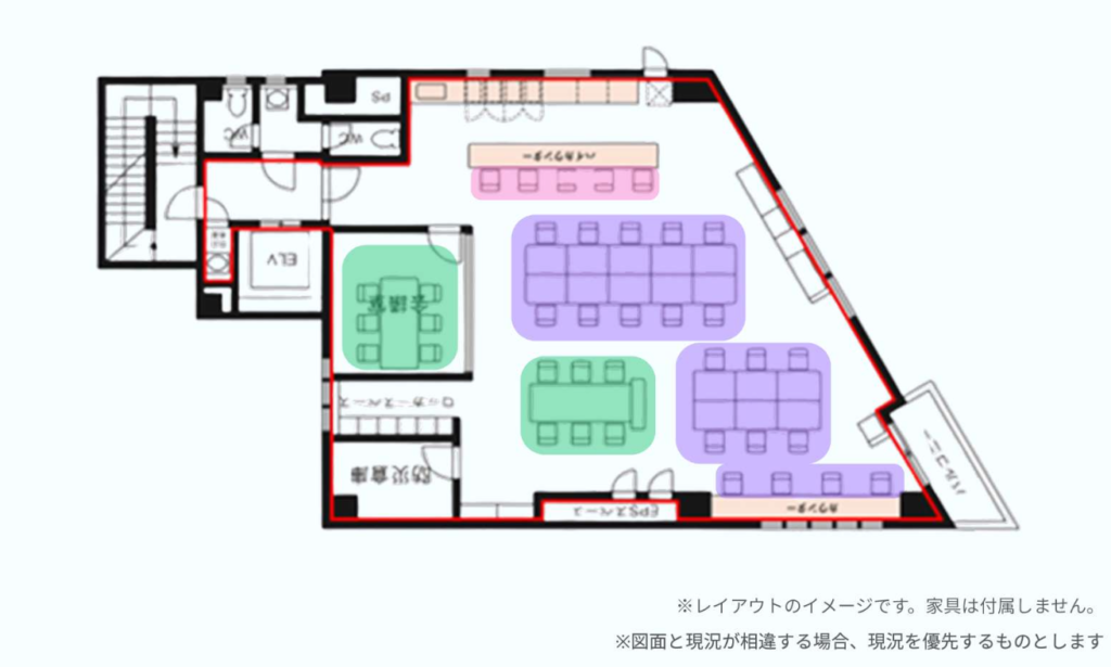 【セットアップ 不動前駅】敷金0プランも利用可の内装付きオフィスの写真2