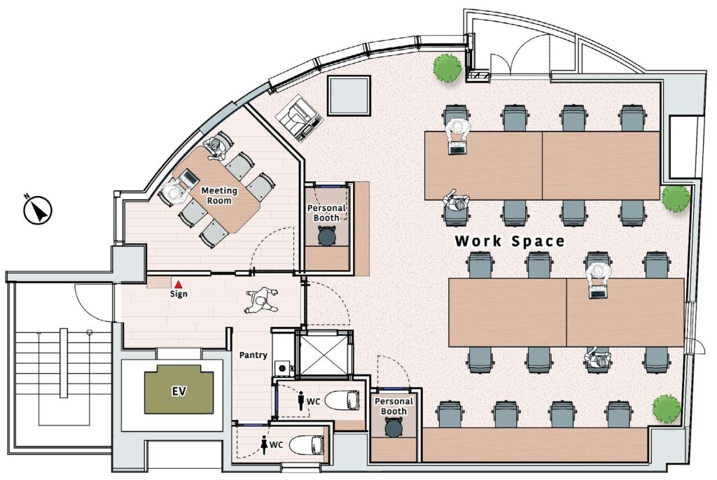 【セットアップ 渋谷駅1分】敷金0円・即入居可の開放的デザインオフィスの写真2