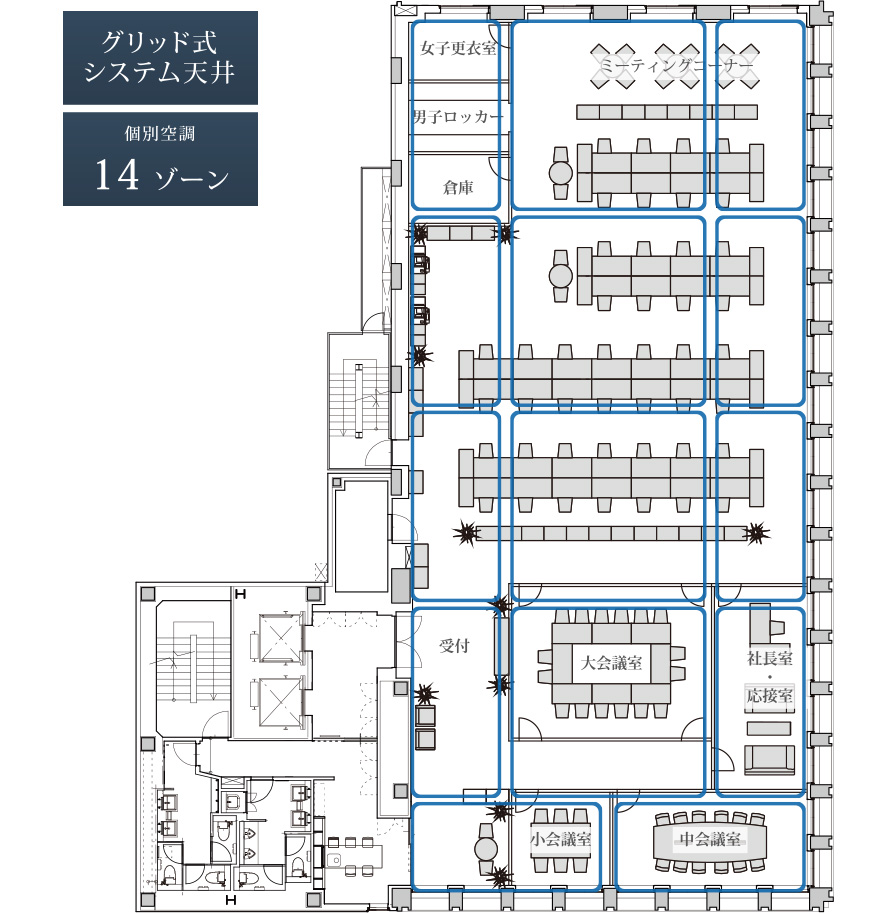 エスゲート（S-GATE）赤坂
レイアウト例