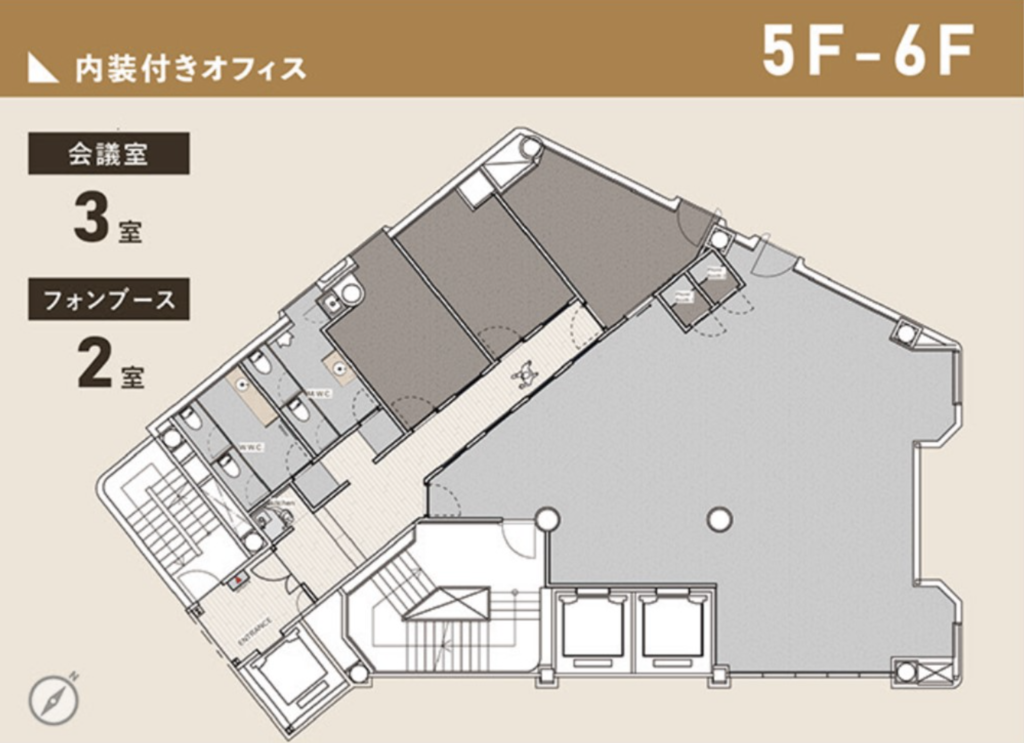 小川町駅徒歩5分！フォンブース2室設置済みのセットアップオフィス！の写真2