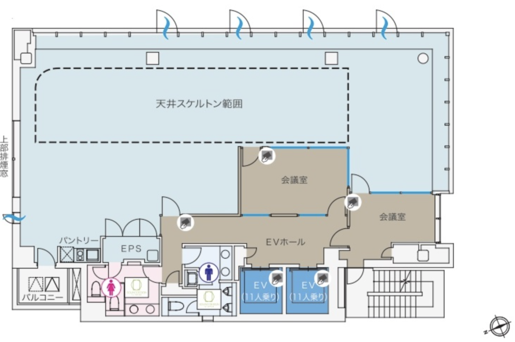 神谷町駅徒歩6分！モダンでスタイリッシュな内装のセットアップオフィス！の写真2