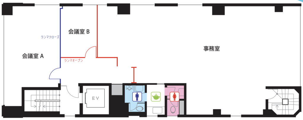 【新橋駅居抜き】駅徒歩5分で使いやすい整形のオフィス！の写真2