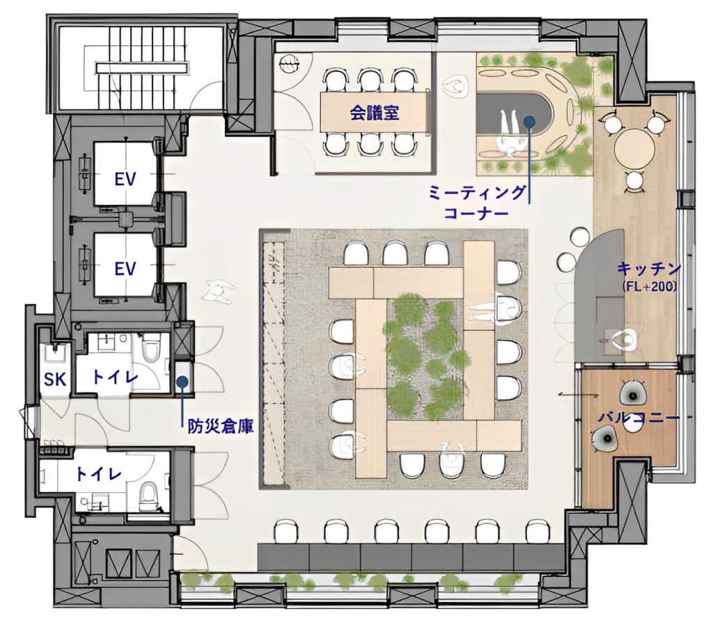 専用バルコニー付き新橋オフィス！共用フォンブース会議室も有りの写真2