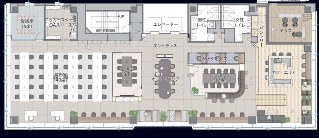 新築ビル最上階フルセットアップ！八丁堀駅徒歩4分屋上テラス付の写真2