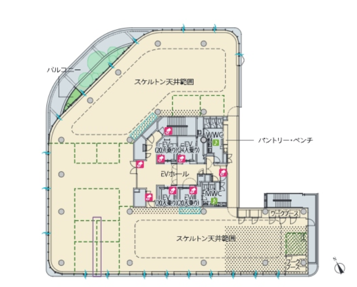 高層階で眺望良好&環境配慮型!日本橋駅徒歩6分の快適執務空間の写真2