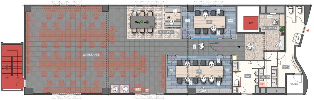 中層階の落ち着き&充実設備!本郷エリアのモダンオフィスの写真2