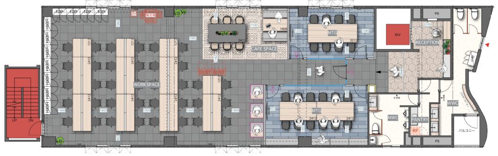 本郷三丁目駅2分!会議室完備&木目調で落ち着きあるオフィスの写真2