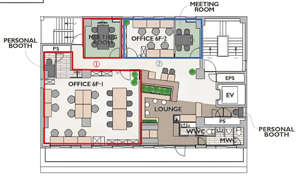 【セットアップ 本郷三丁目】ラウンジ・会議室・WEBブース付きの写真2