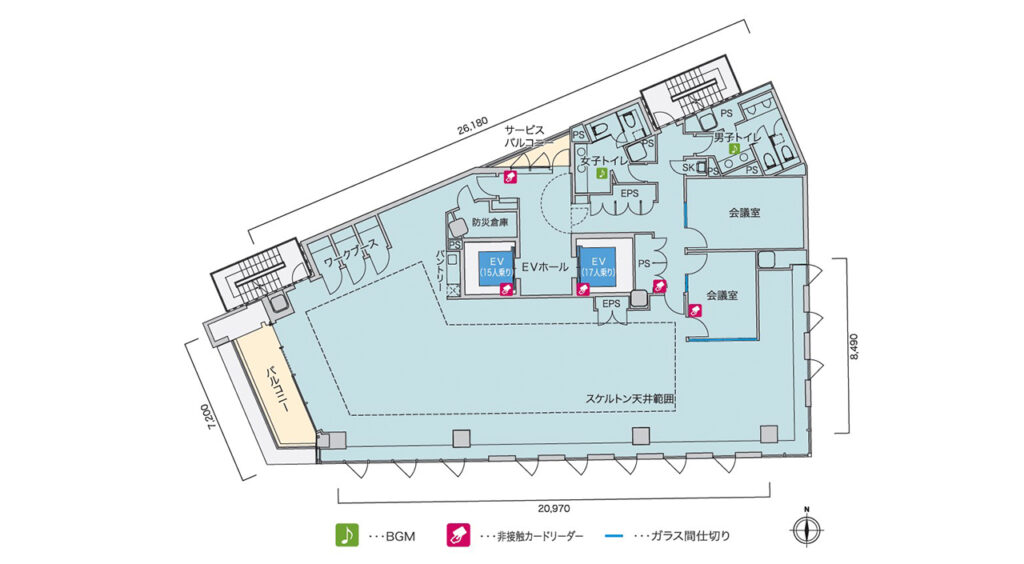 【セットアップ 神保町駅徒歩2分】効率的レイアウトの駅近一等地オフィスの写真2
