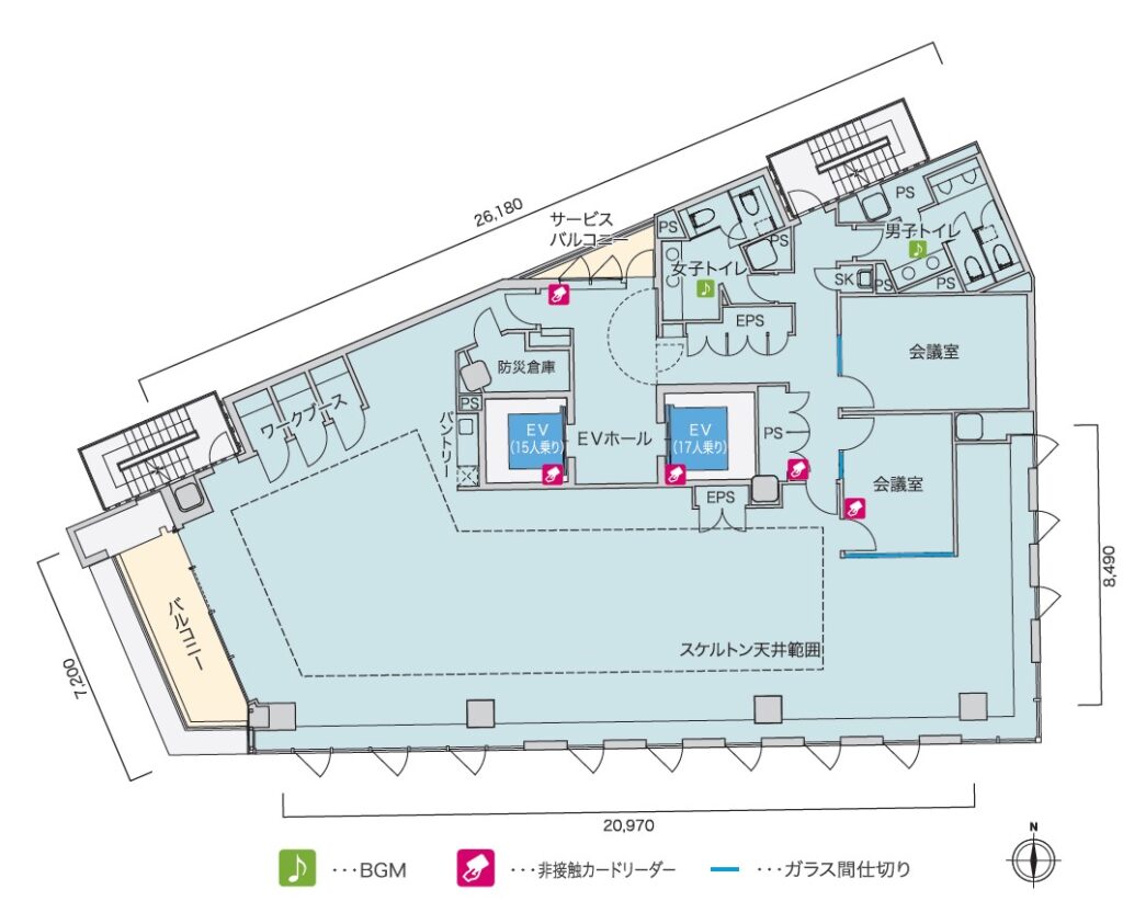 【セットアップ 水道橋駅】最上階！屋上庭園直結のプレミアムオフィスの写真2