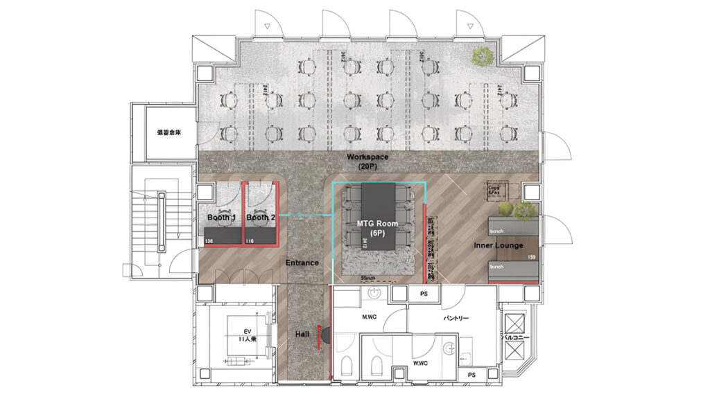 【セットアップ 浜松町駅徒歩3分】会議室・フォンブース完備で即入居可能の写真2