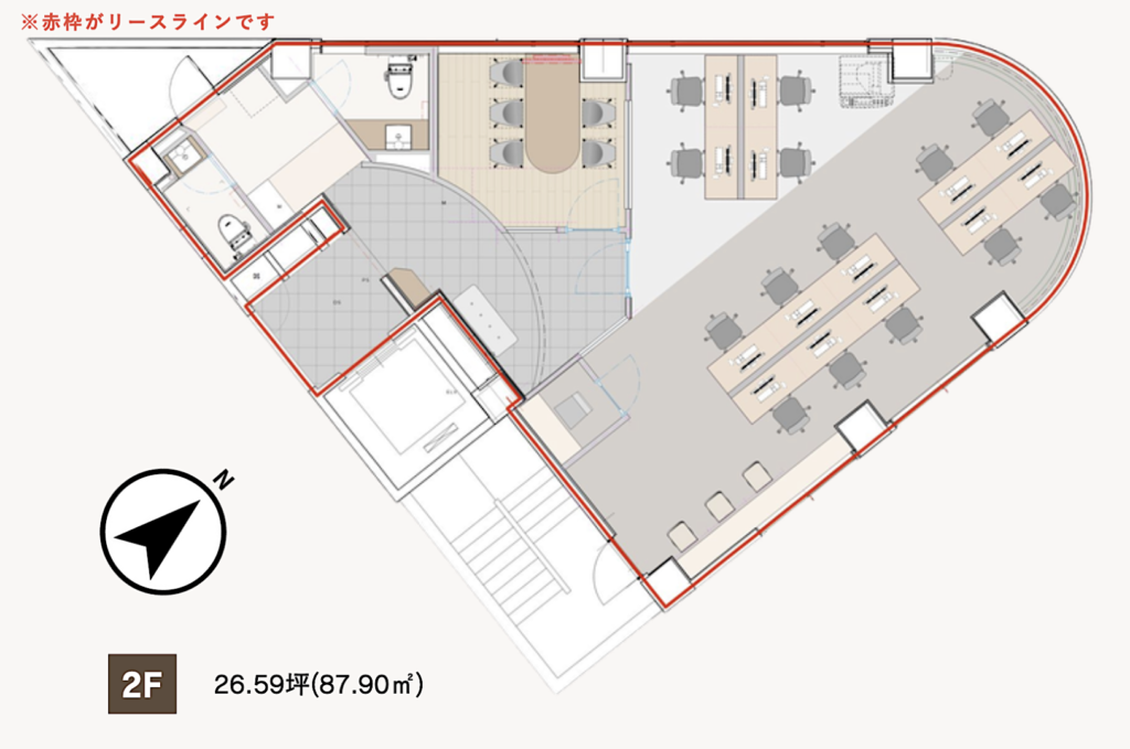 【セットアップ 東日本橋駅徒歩1分】什器付で即入居可能なリノベオフィスの写真2