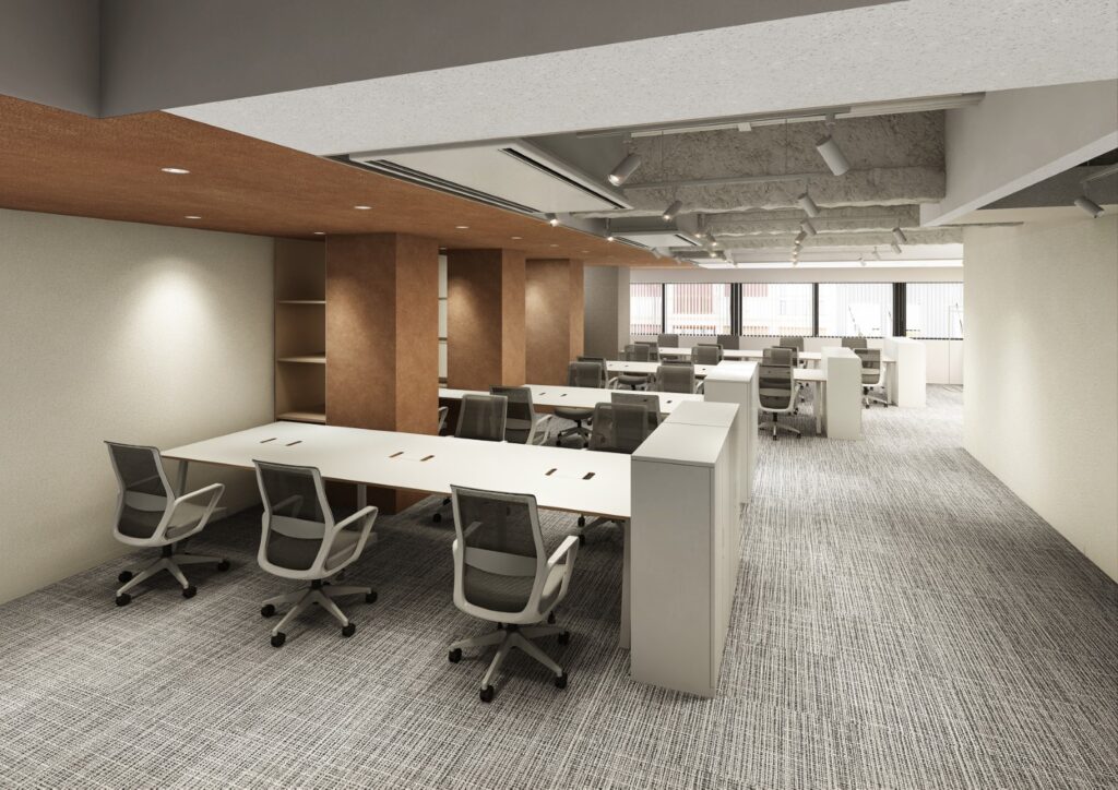 【セットアップ 市ケ谷駅2分】フォンブース＆会議室2室完備で洗練された内装の写真1