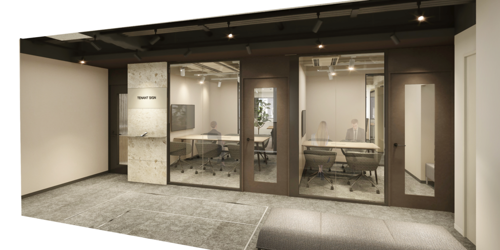 【セットアップ 市ケ谷駅2分】フォンブース＆会議室2室完備で洗練された内装の写真5