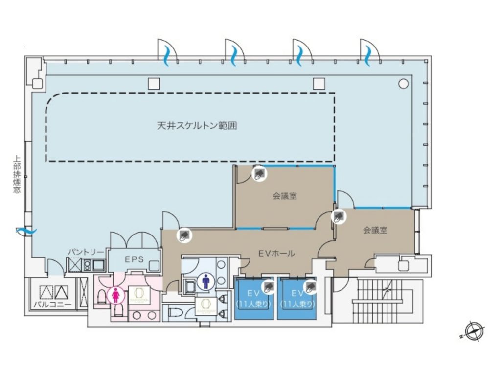 御成門駅徒歩3分！会議室2つ設置済で大きな窓のセットアップオフィスの写真2